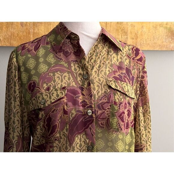 Evan Picone Womens Sheer Blouse, size M - Picture 3 of 11